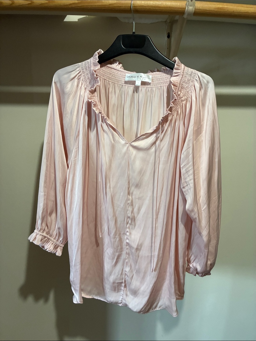 Chelsea & Theodore Blush Peasant Blouse